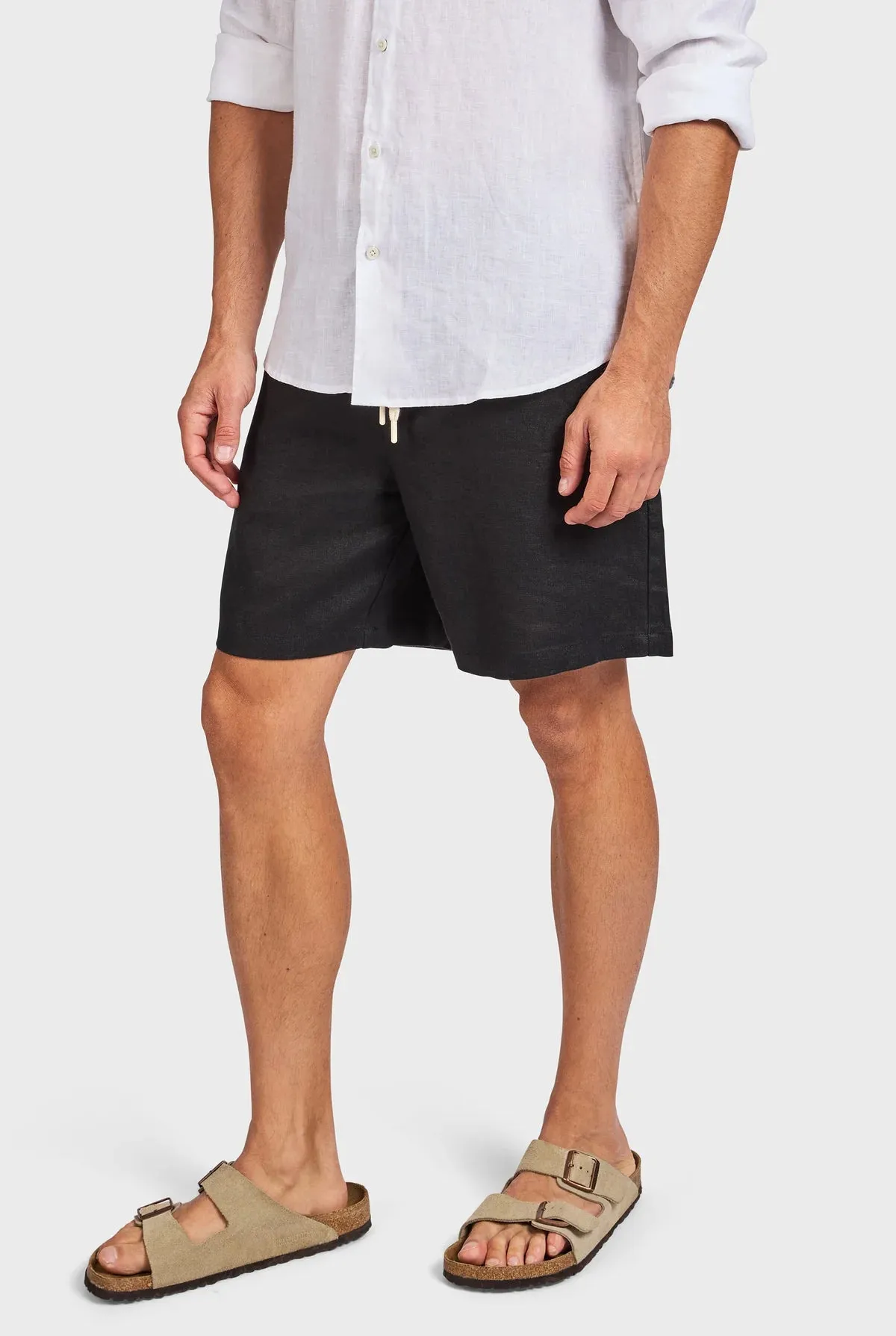 ACADEMY BRAND - Jeff Linen Short - Black