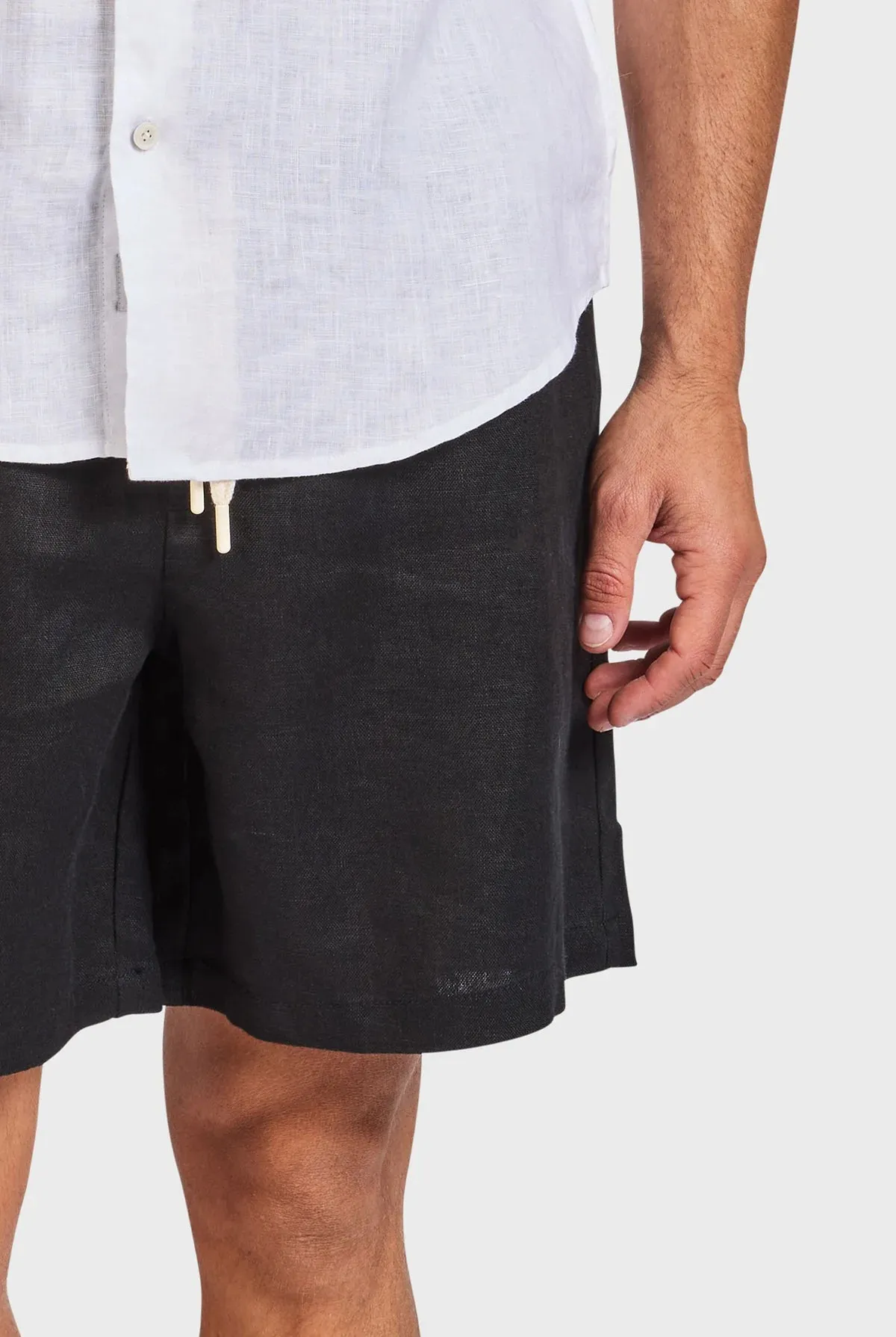 ACADEMY BRAND - Jeff Linen Short - Black