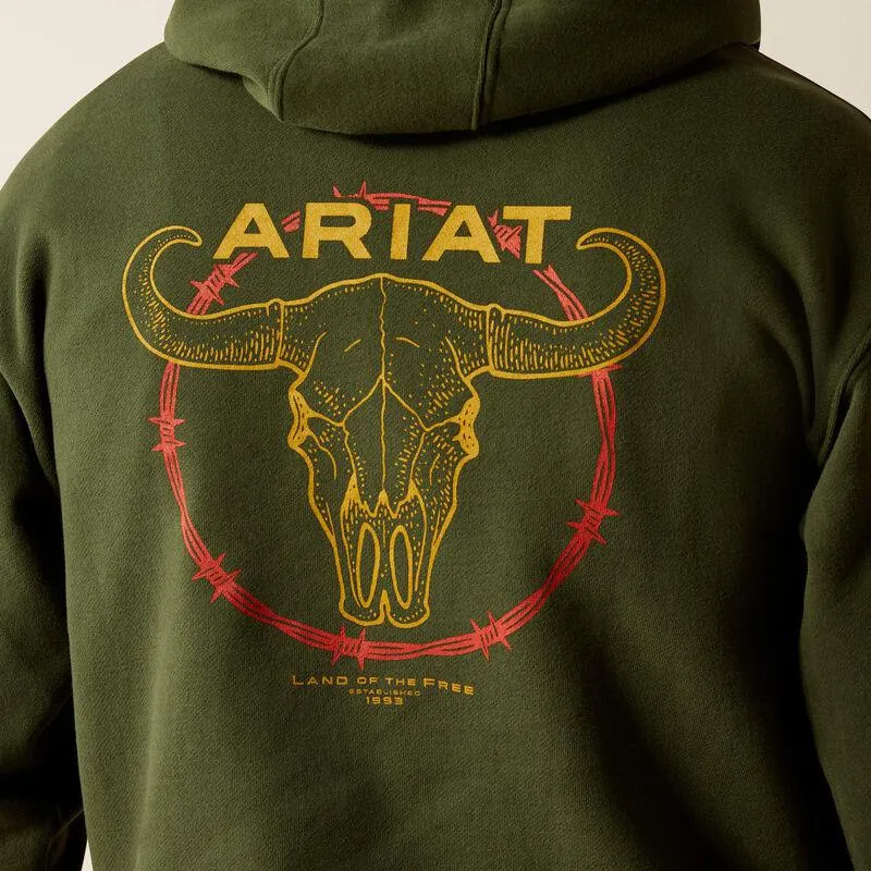 Ariat Men's Barbwire Skull Hoodie