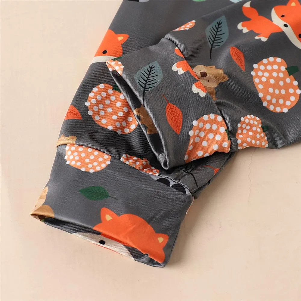 Baby Unisex Cartoon Fox Print Romper & Pants Sets Wholesale Baby Outfits