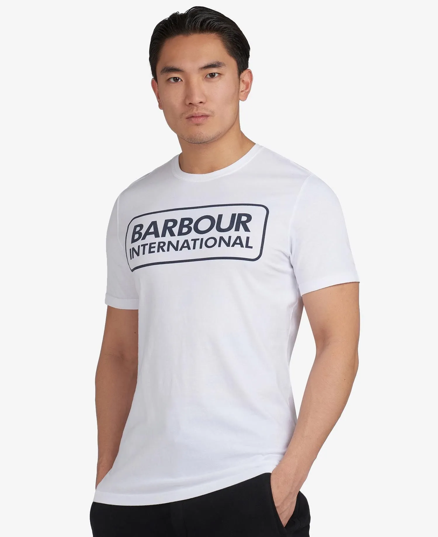 Barbour International Essential Large Logo T-Shirt In White