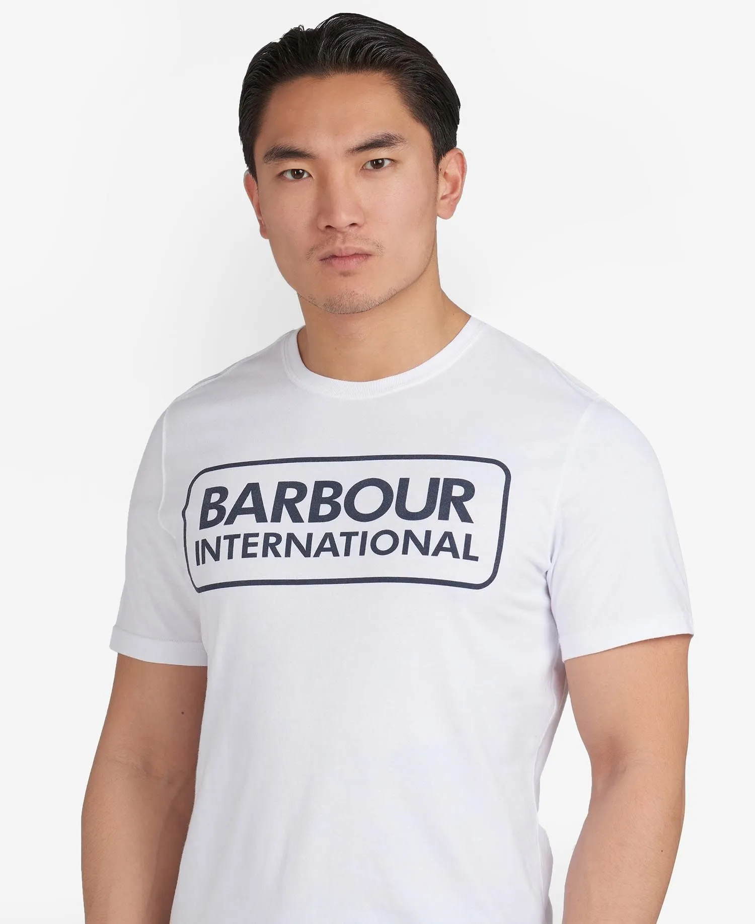 Barbour International Essential Large Logo T-Shirt In White