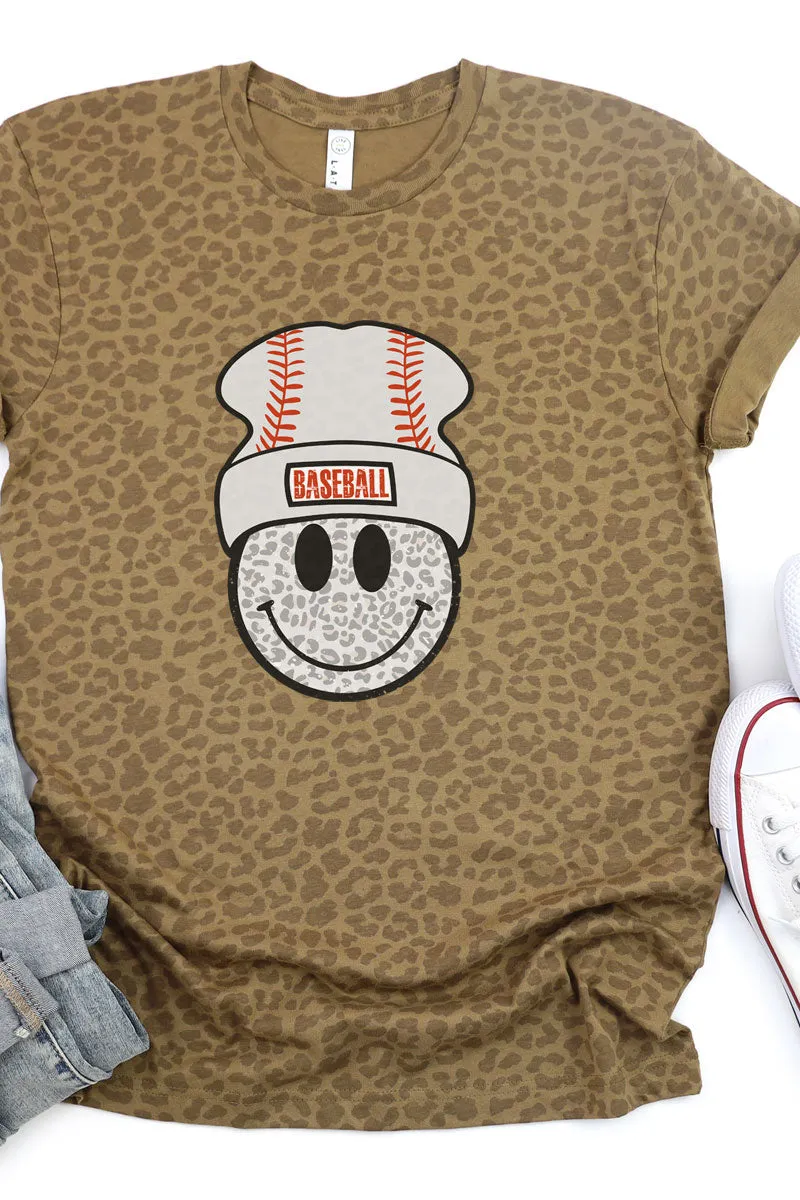 Beanie Baseball Happy Face Fine Jersey Tee