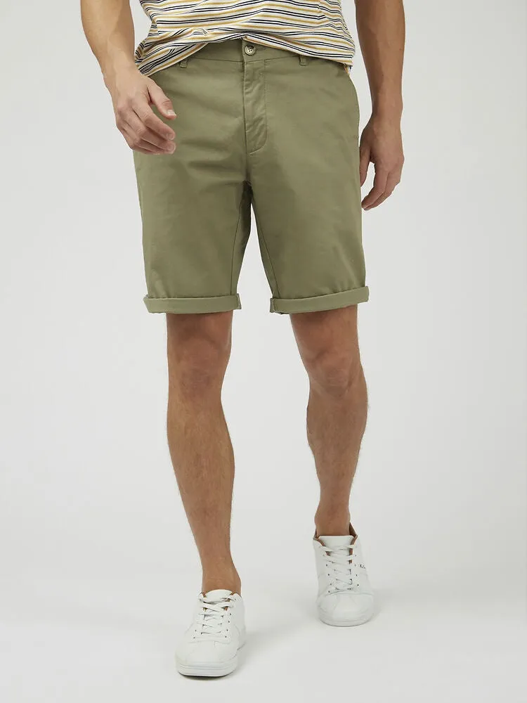 Ben Sherman Slim Stretch Chino Shorts - Litchen Green