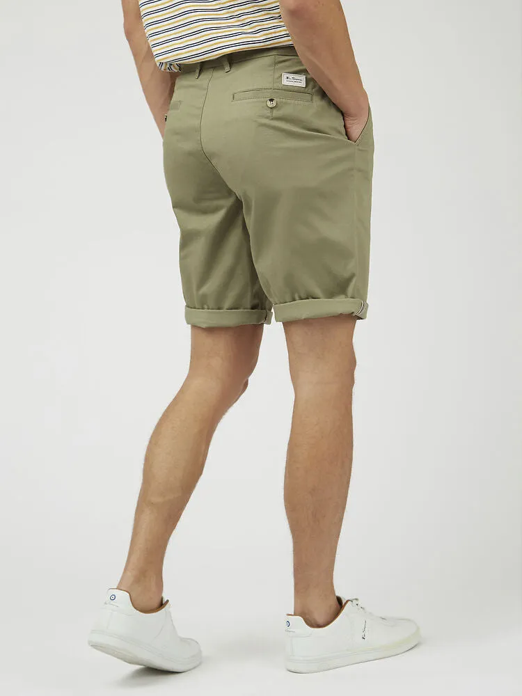 Ben Sherman Slim Stretch Chino Shorts - Litchen Green
