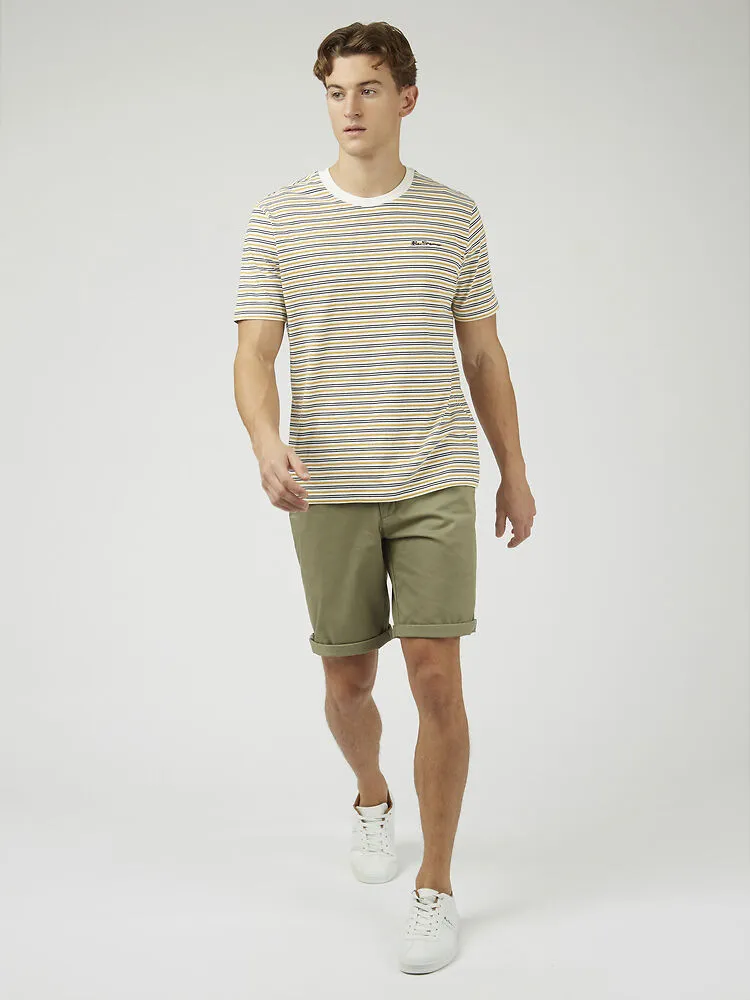 Ben Sherman Slim Stretch Chino Shorts - Litchen Green