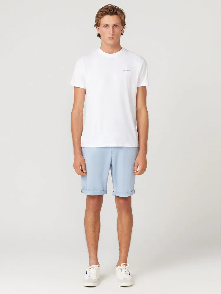 Ben Sherman Slim Stretch Chino Shorts - Pale Blue