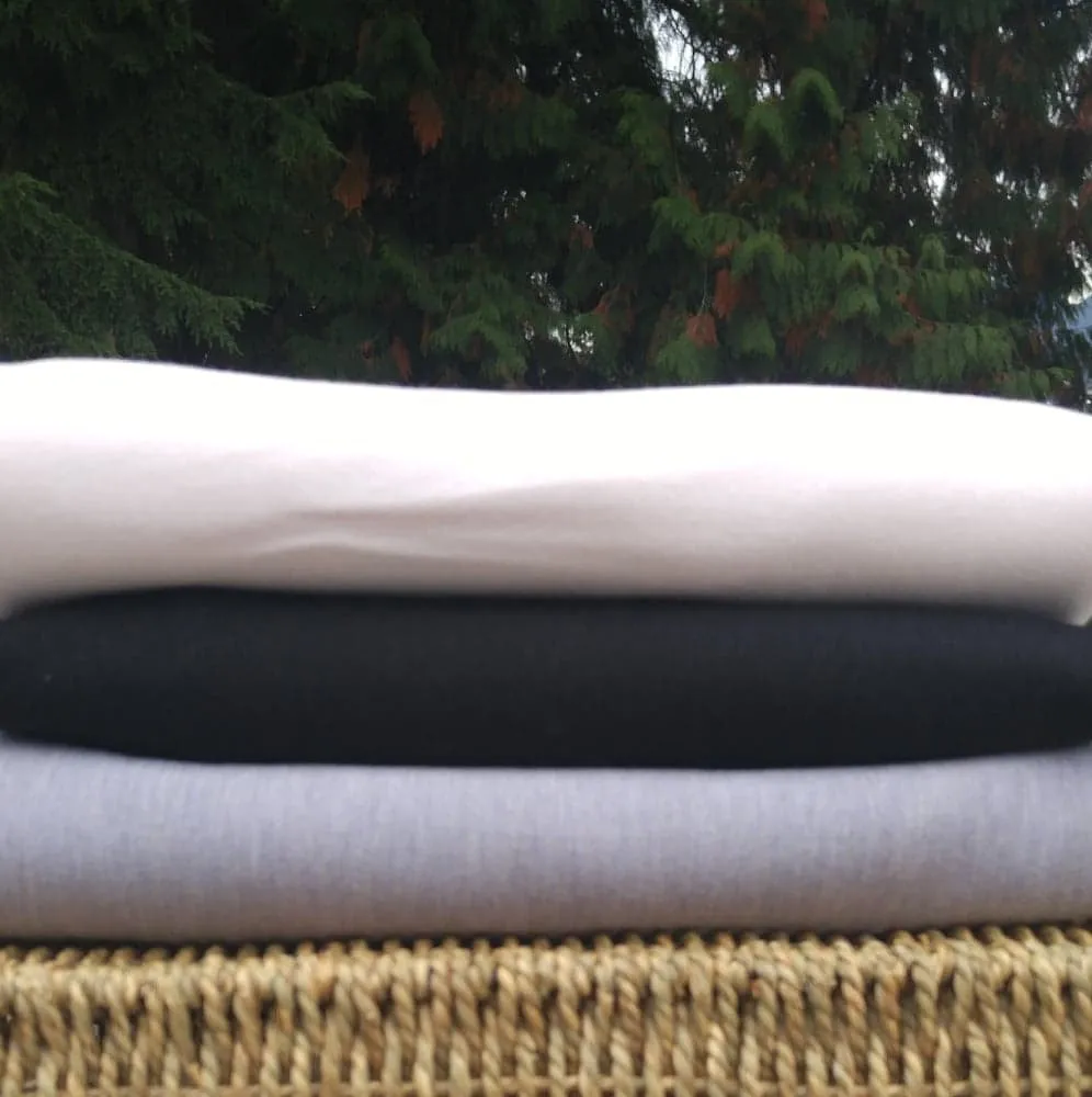Black Bamboo Cotton Stretch Fleece Fabric Wholesale from $US 8.95/yard