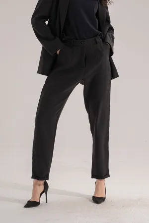 Black Modern Fit Formal Pants