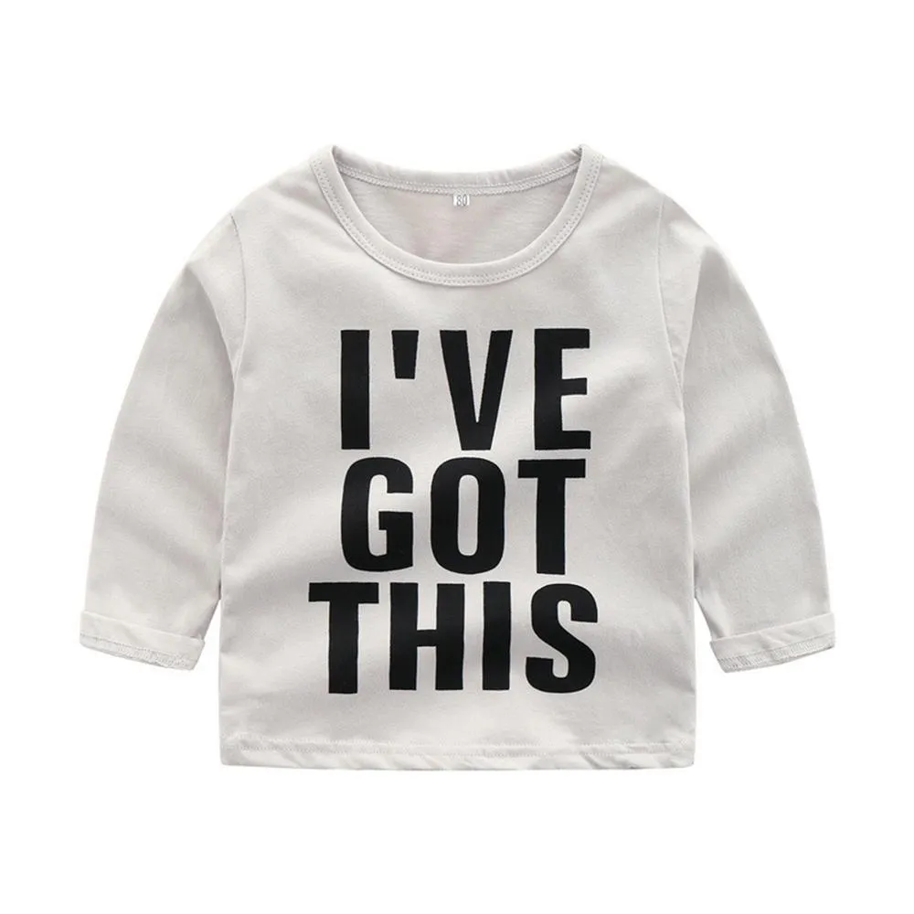 Boys Letter Printed Long Sleeve Top & Pants Wholesale Boys Clothing Suppliers