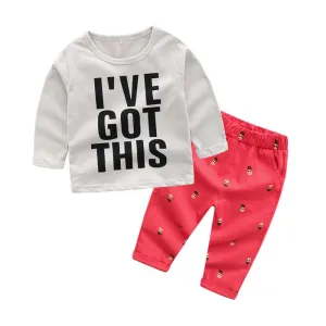 Boys Letter Printed Long Sleeve Top & Pants Wholesale Boys Clothing Suppliers