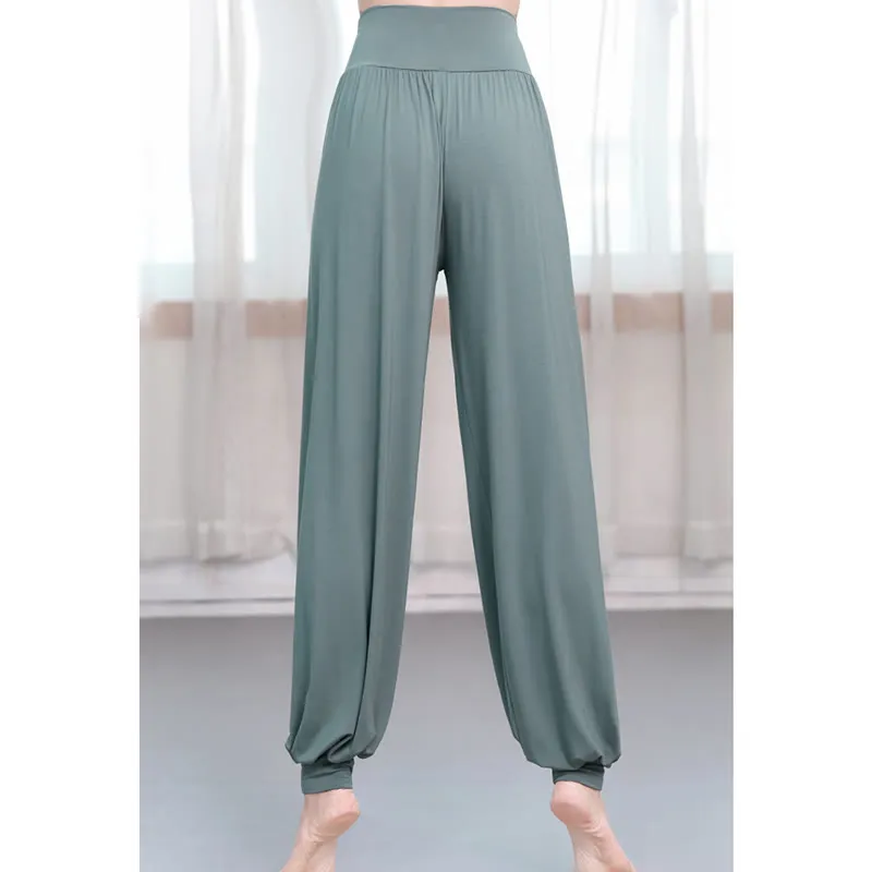 Buddha Stones Plain Color Loose Modal Yoga Dance Harem Pants