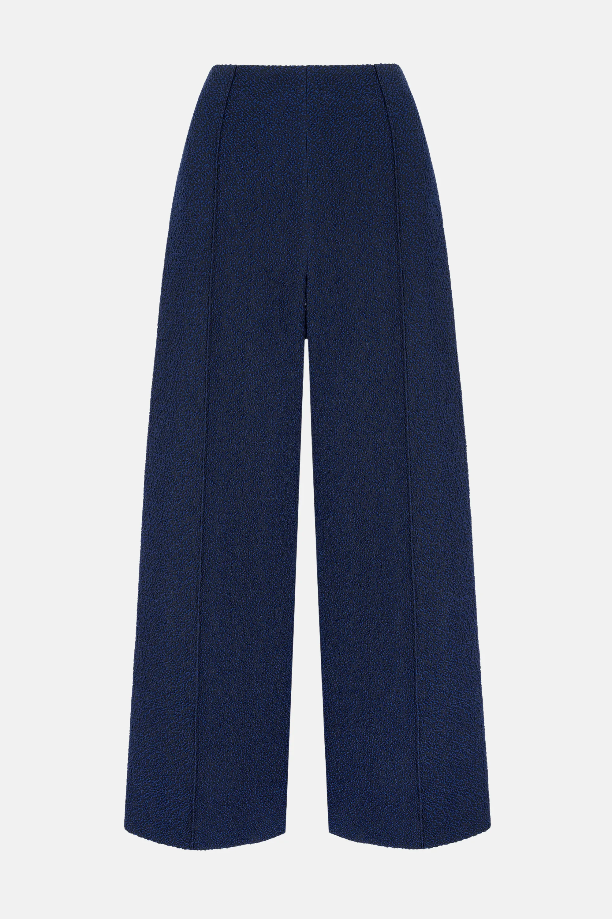 Daffy Trousers In Dark Navy Cotton Boucle