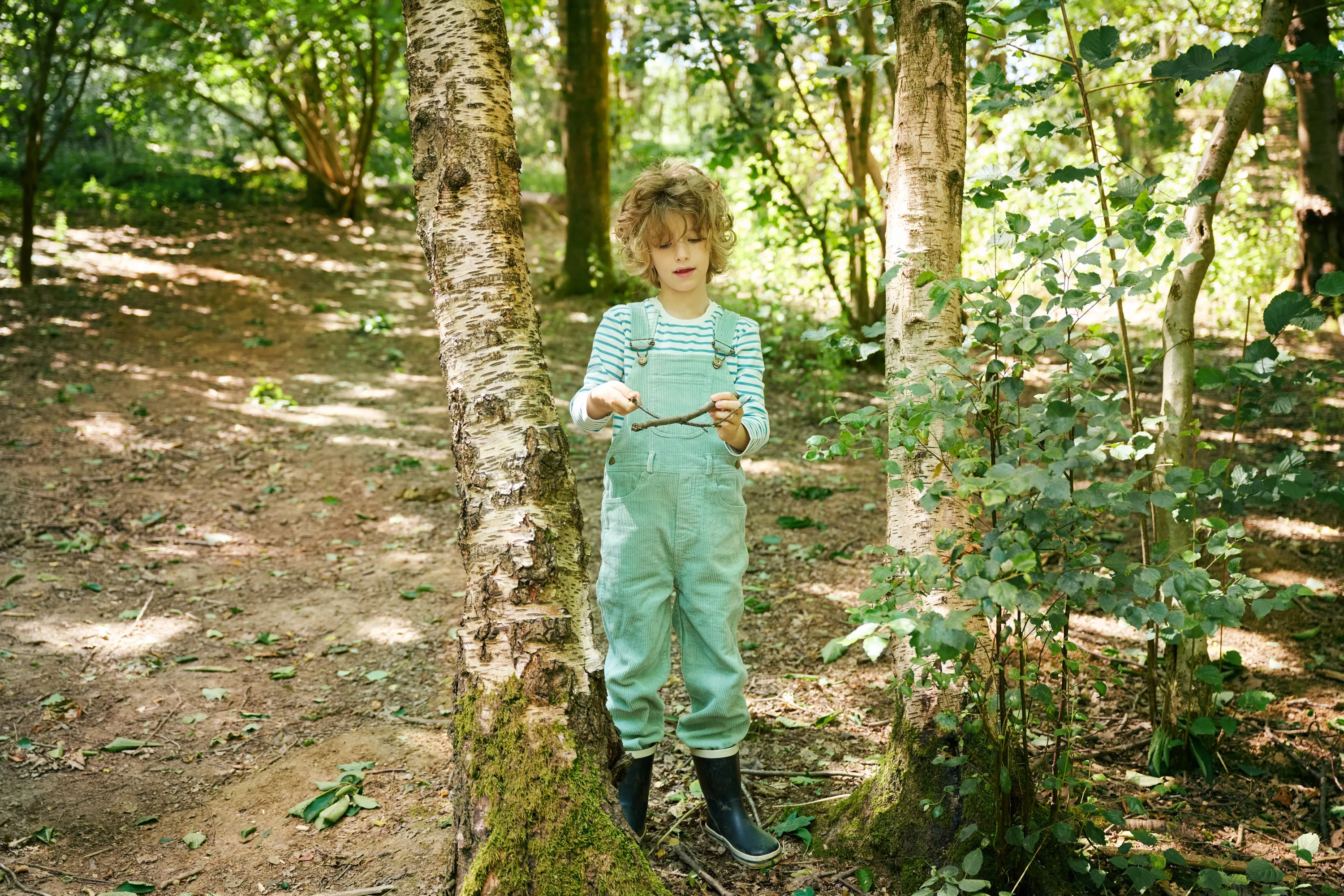 Dotty Dungarees Mint Chunky Cord Dungaree / Overalls
