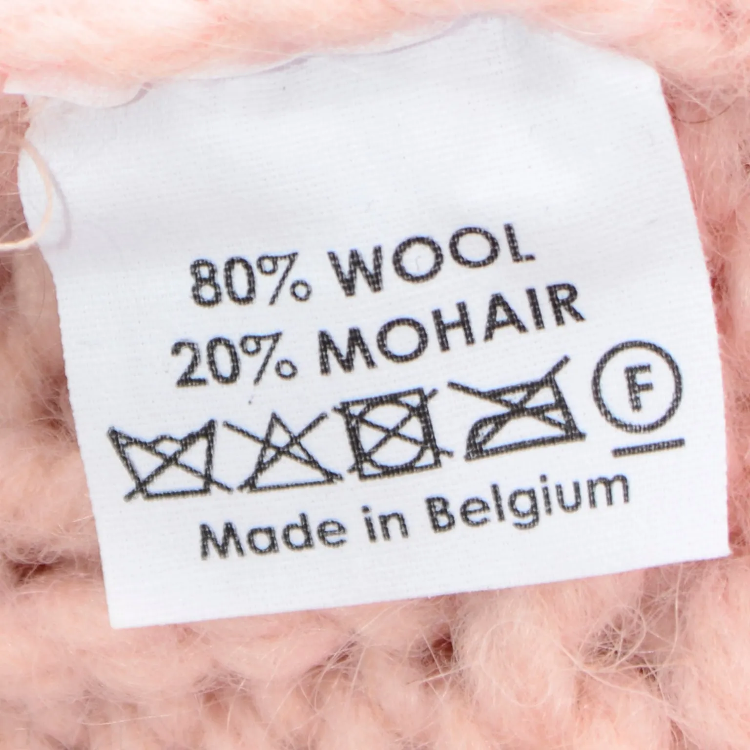 Dries Van Noten Pink Mohair Wool Cropped Sweater with Sequins