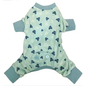 Fashion Pet Skull N Cross Bone Dog Pajamas Blue