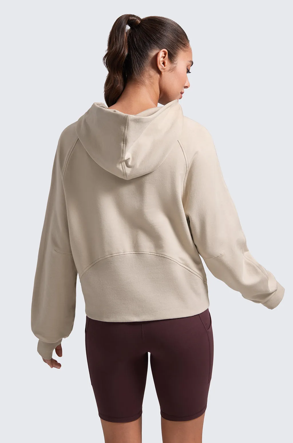 Fleece Mock Neck Hoodies