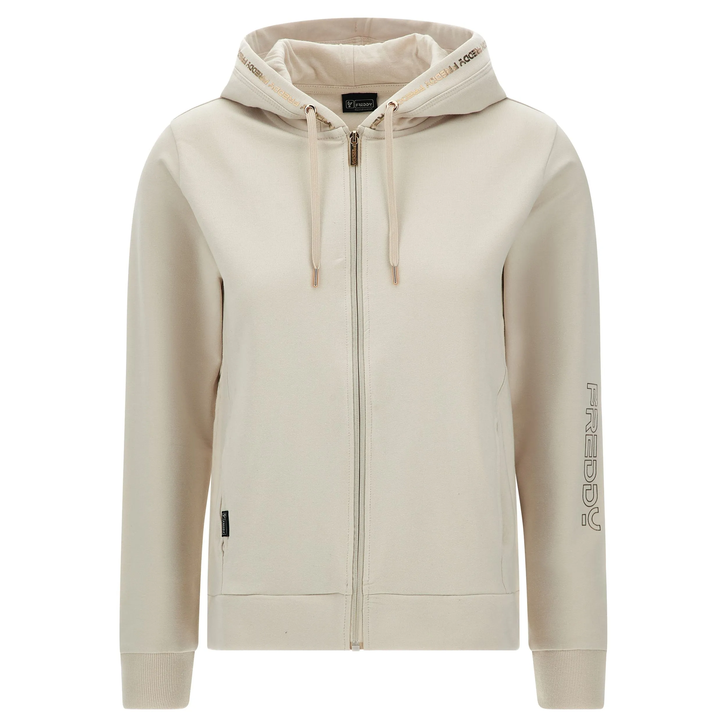 Freddy Full Zip Hooded Tracksuit F3WTRK4 Z40N Moonbeam-Black