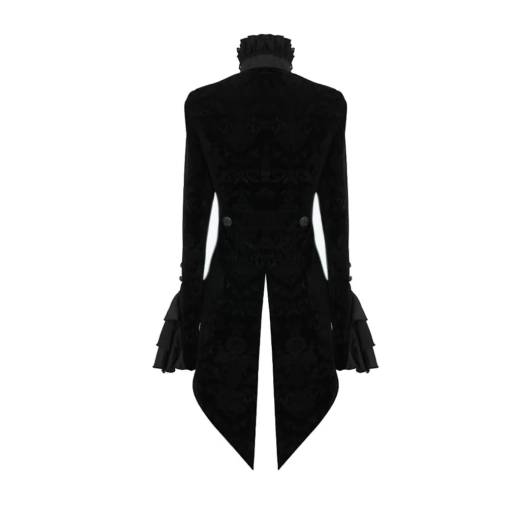 Gothic Ruffle Jacket with Lace Sleeves for Women