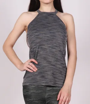 Grey Texture Halter Tank Top