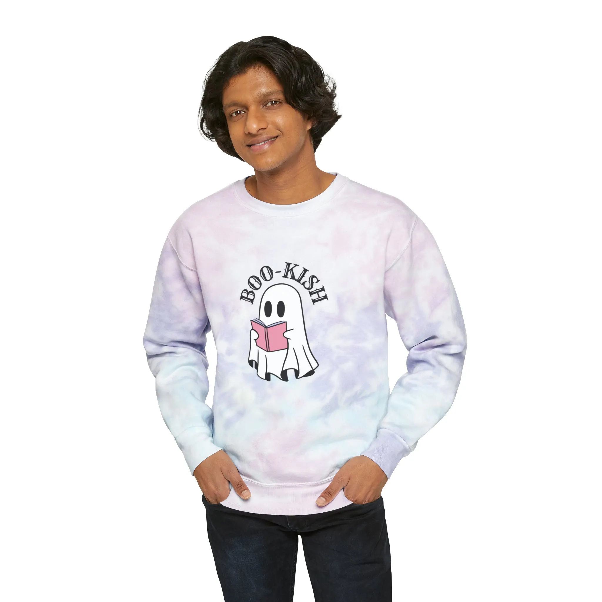 Halloween Sweatshirt, Bookish Sweatshirt, Spooky Season Sweater, Book Lover SweatShirt, Pastel Halloween Sweater, Ghost Sweatshirt, Boo Jee