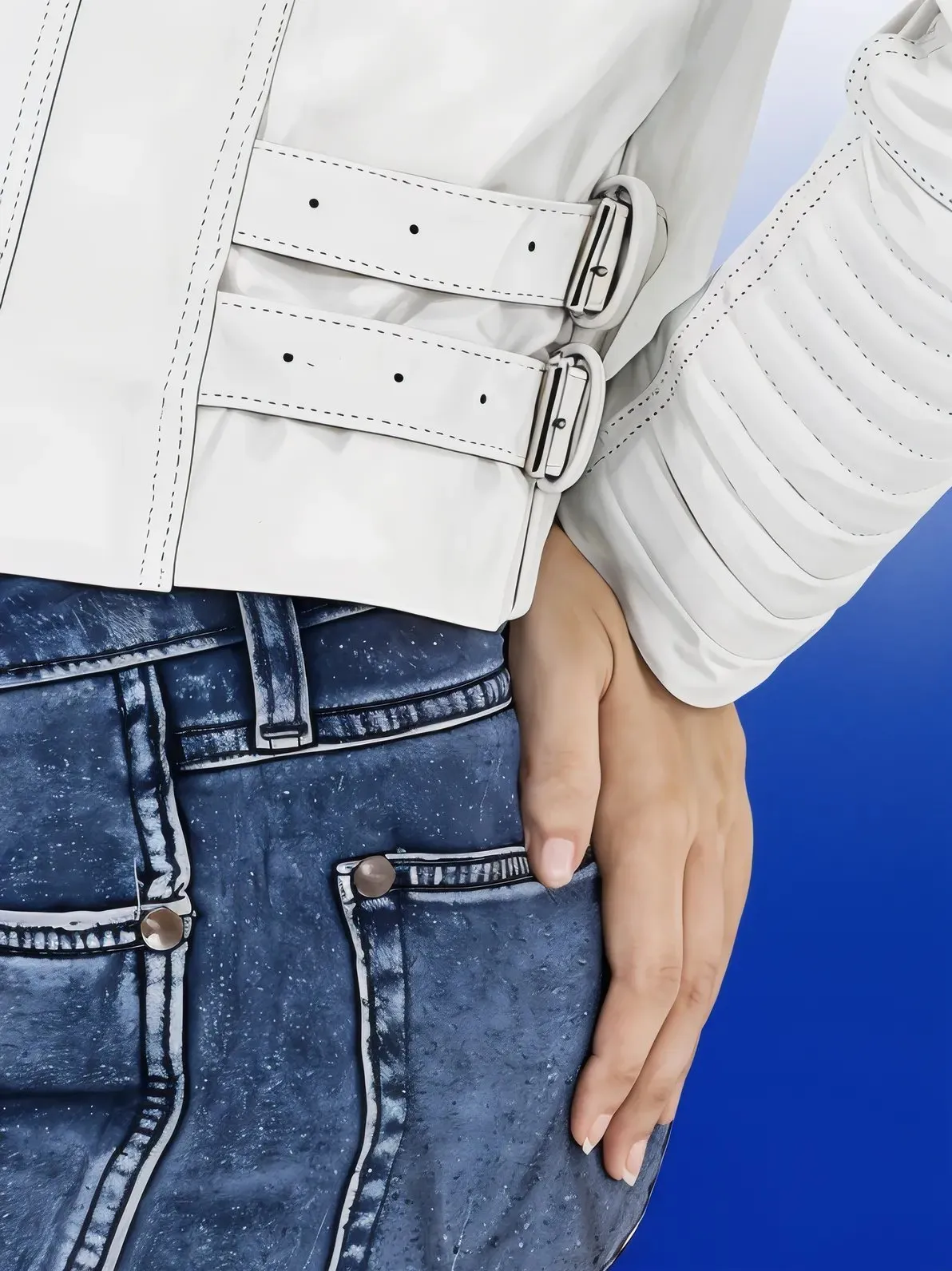 Handcrafted Women's Sheepskin Leather Biker Jacket – Premium Biker Style White