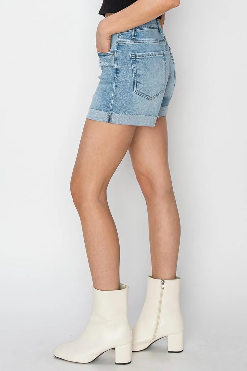 High Rise Cuffed Shorts