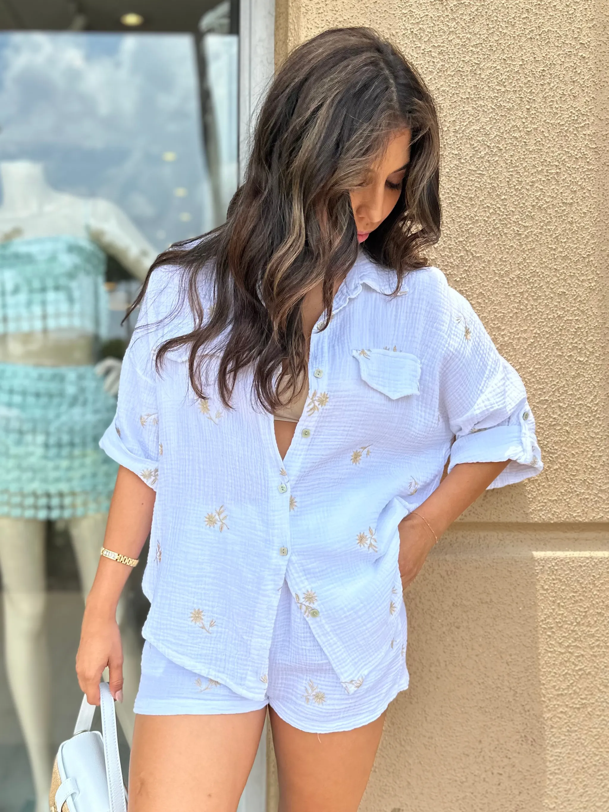 Italian Crepe Cotton Shorts