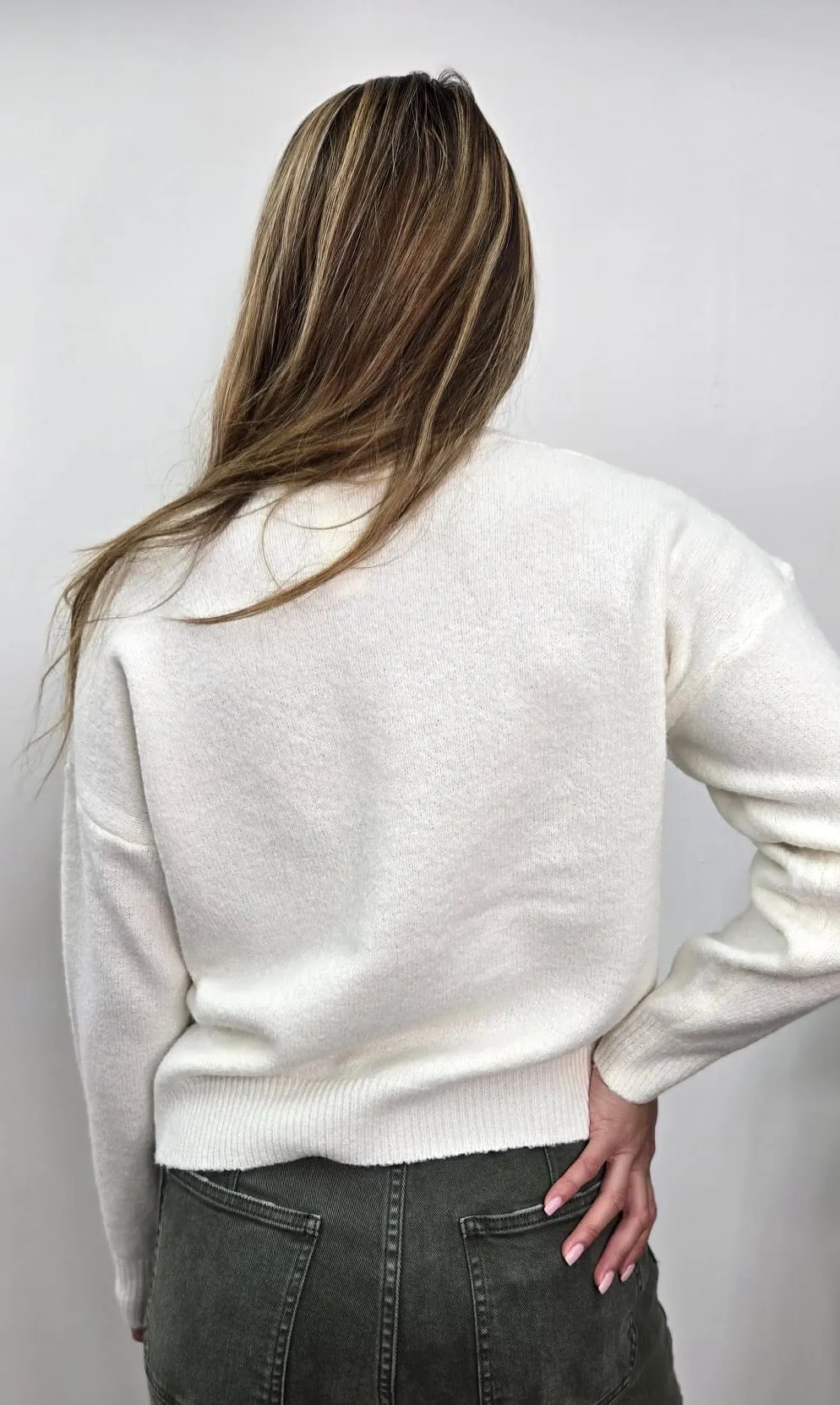 JASPER THE CUTE DOG WHITE SWEATER