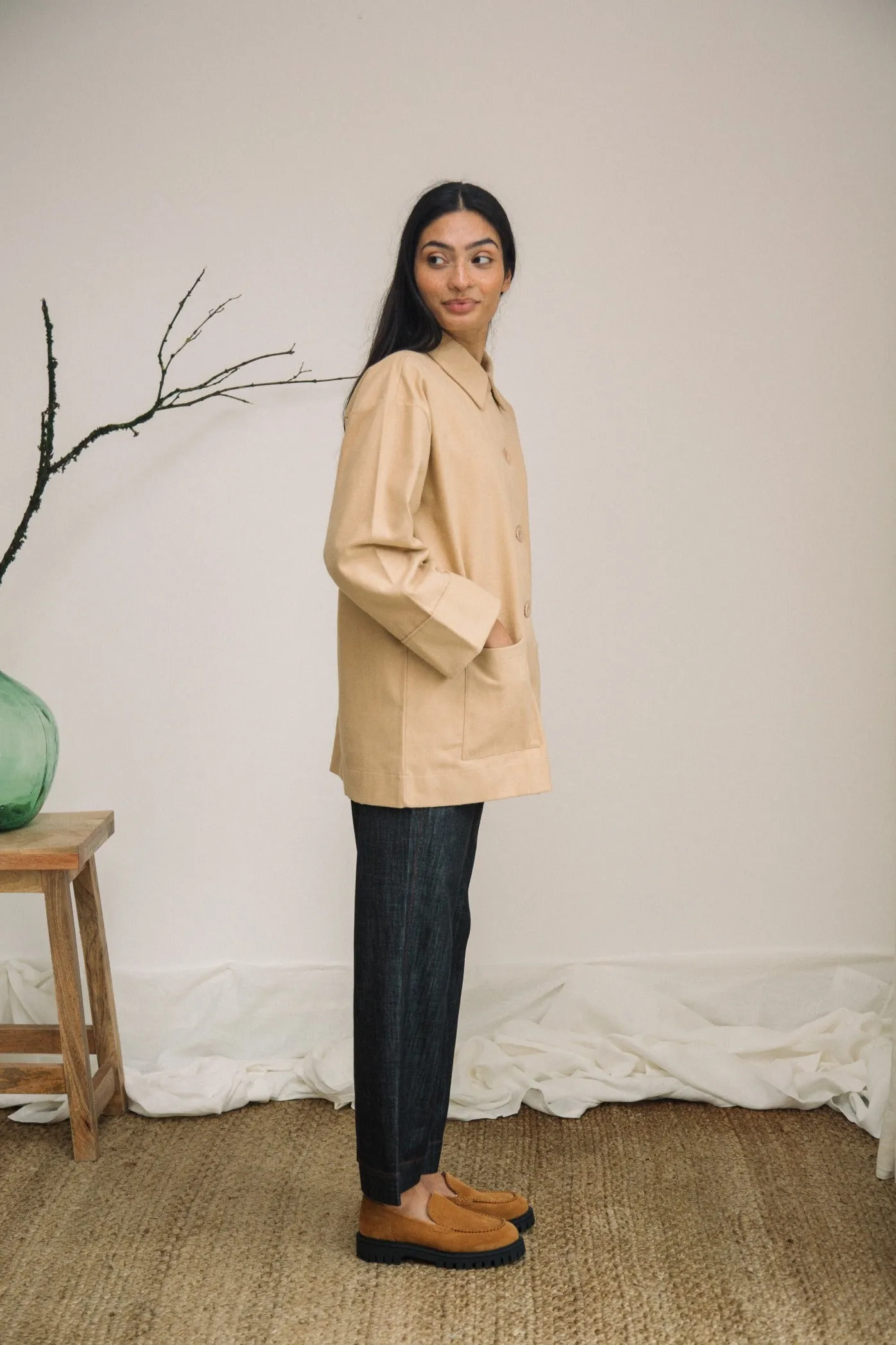 Kana-Leigh Organic Cotton Denim Trouser in Black