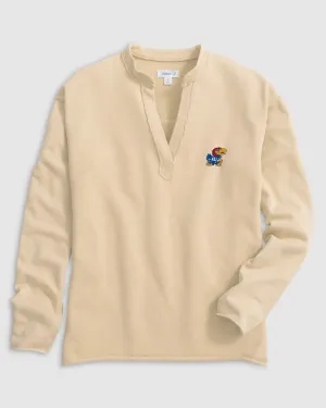 Kansas Camilla V-Neck Cotton Blend Pullover