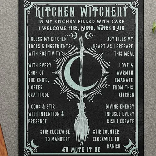 Kitchen Witchery Rituals Glass Cutting Board