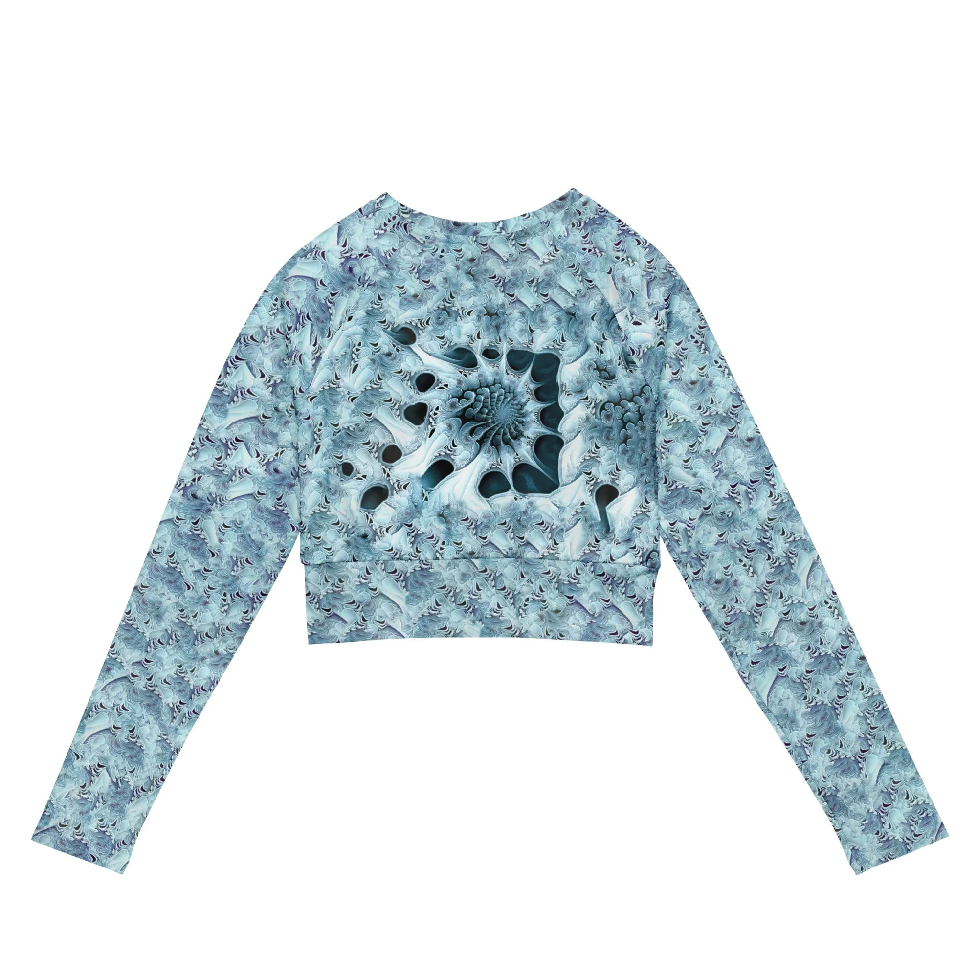 Long-Sleeve Crop Top Microscopic Ice