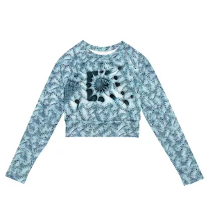 Long-Sleeve Crop Top Microscopic Ice