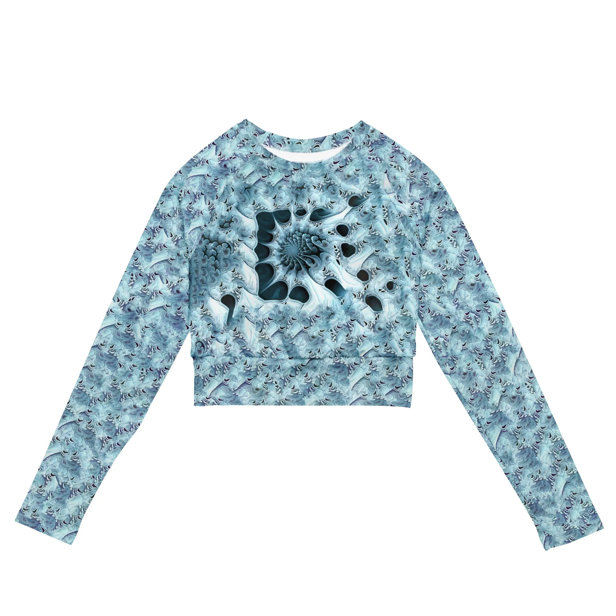 Long-Sleeve Crop Top Microscopic Ice