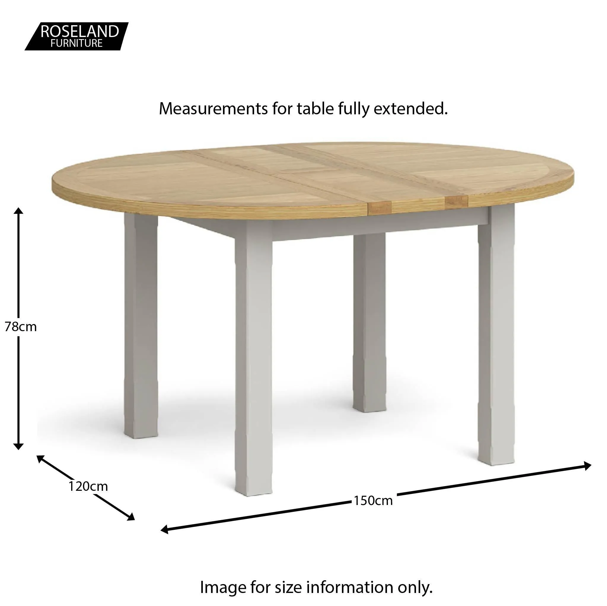 Lundy Grey Round Extending Dining Table