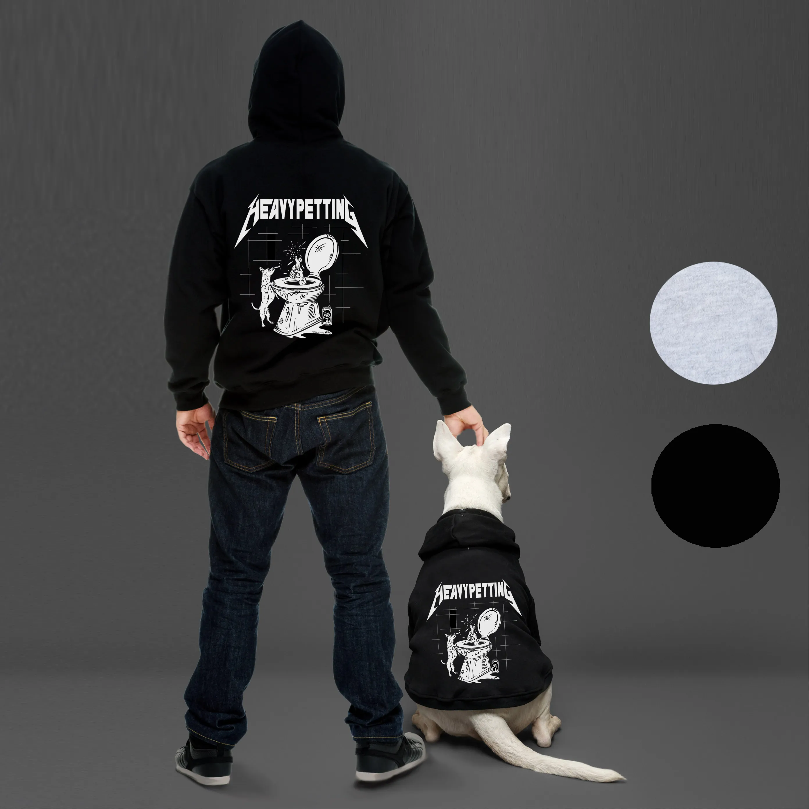 Matching Dog and Human Hoodie Set - Heavy Petting ⚡️