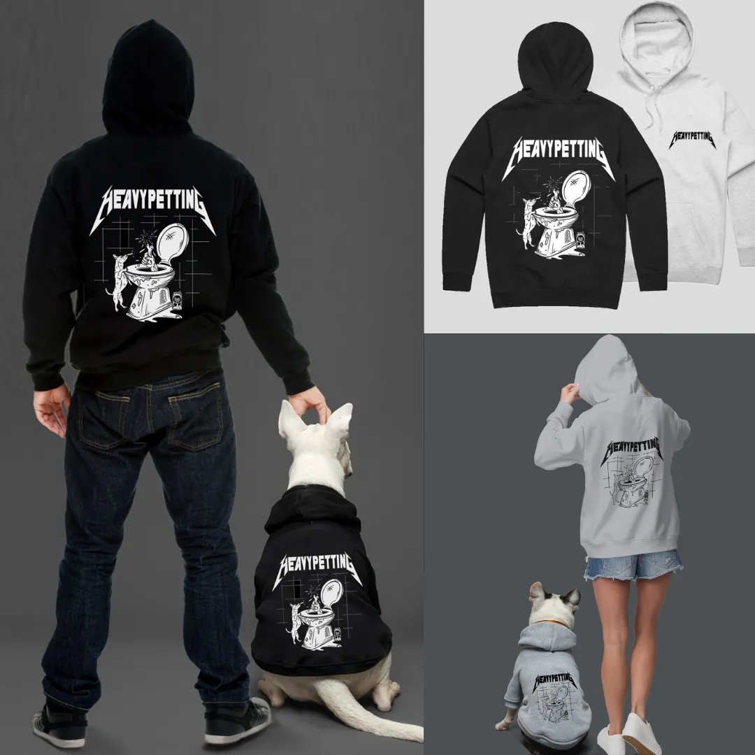 Matching Dog and Human Hoodie Set - Heavy Petting ⚡️