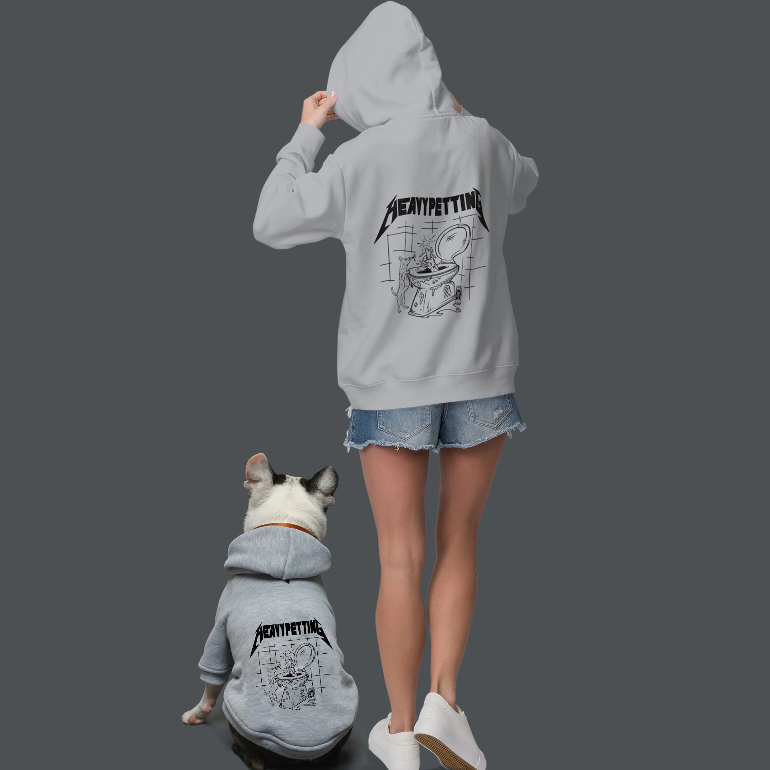 Matching Dog and Human Hoodie Set - Heavy Petting ⚡️
