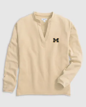 Michigan Camilla V-Neck Cotton Blend Pullover