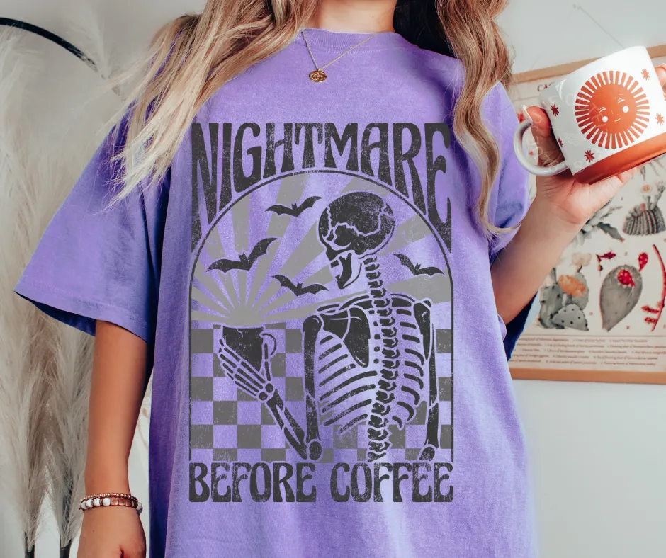 Nightmare Before Coffee | Skelly Comfort Colors Tee