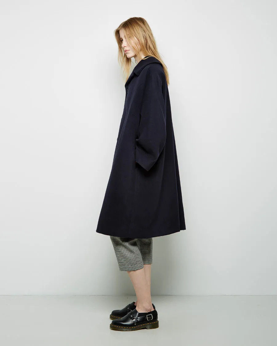 Notched Collar Wool Coat