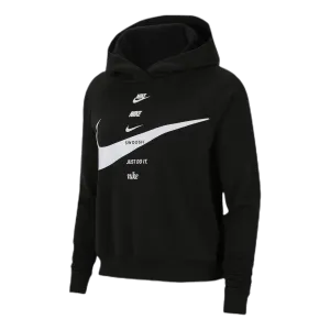 Nsw Swsh Hoodie Flc Bb White/Black