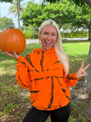 Orange Twist Tie-Dye Hoodie