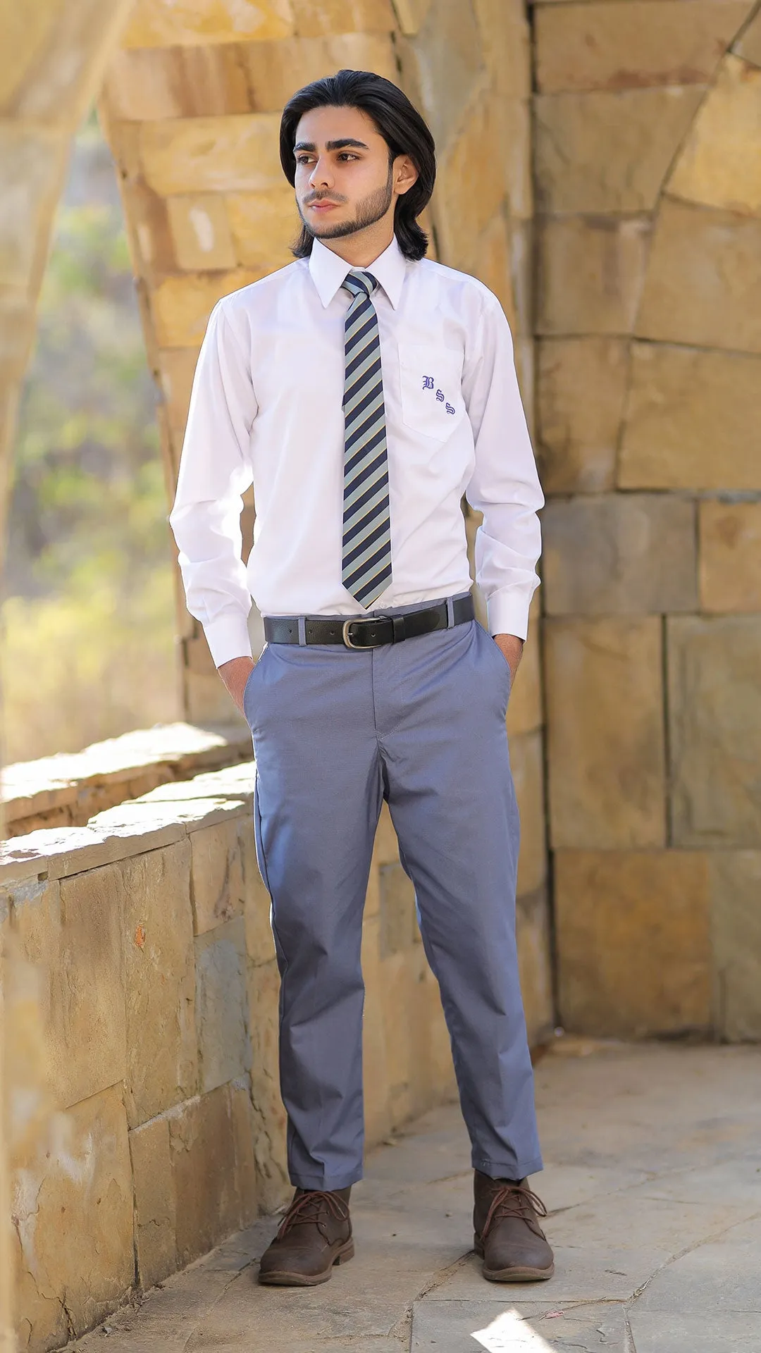Pant Karachi Grey For Boys BSS WAIST