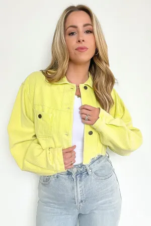 Perfect Promise Cropped Distressed Corduroy Jacket - FINAL SALE
