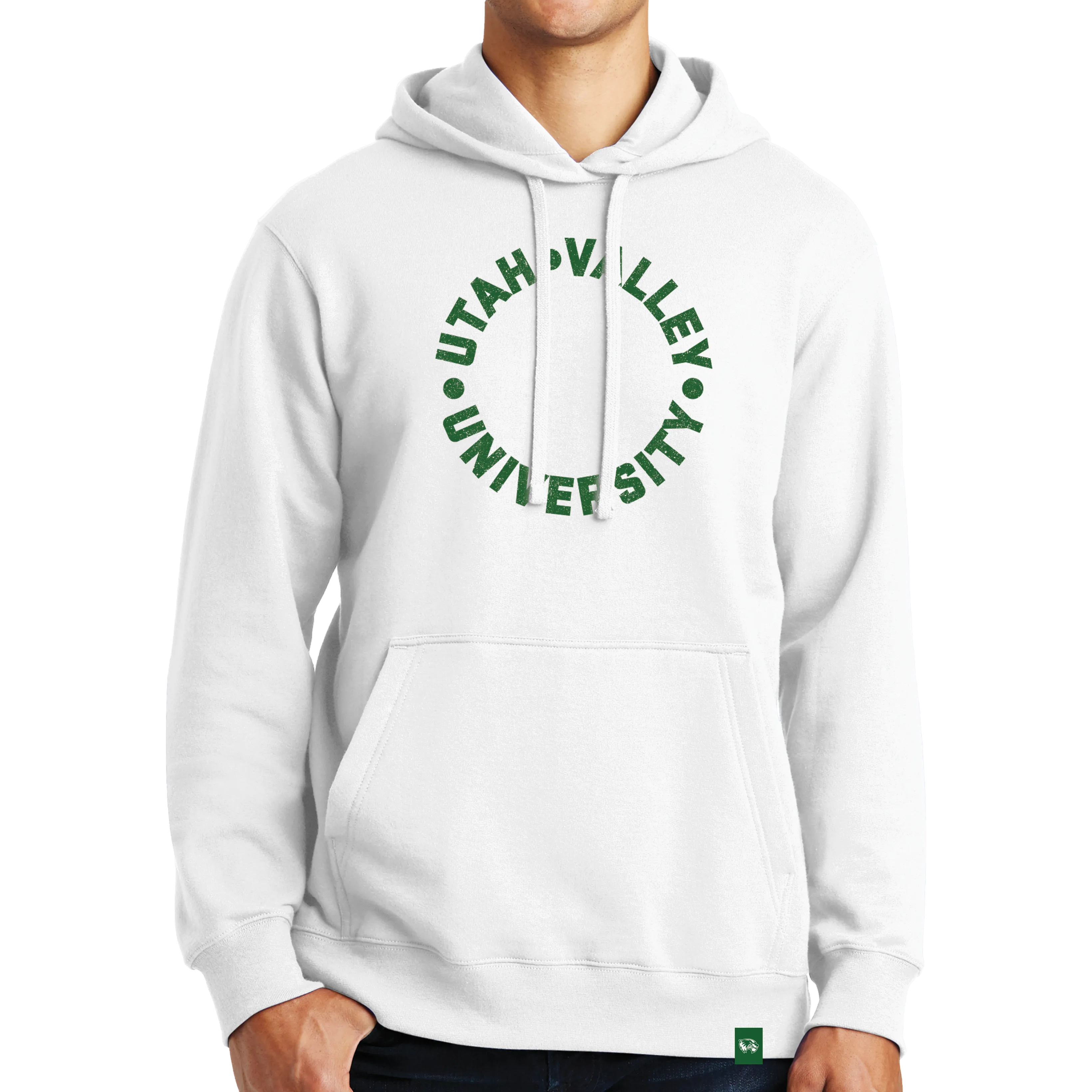 Port & Company Fan Favorite Fleece Pullover Hooded Sweatshirt- UVU Distressed