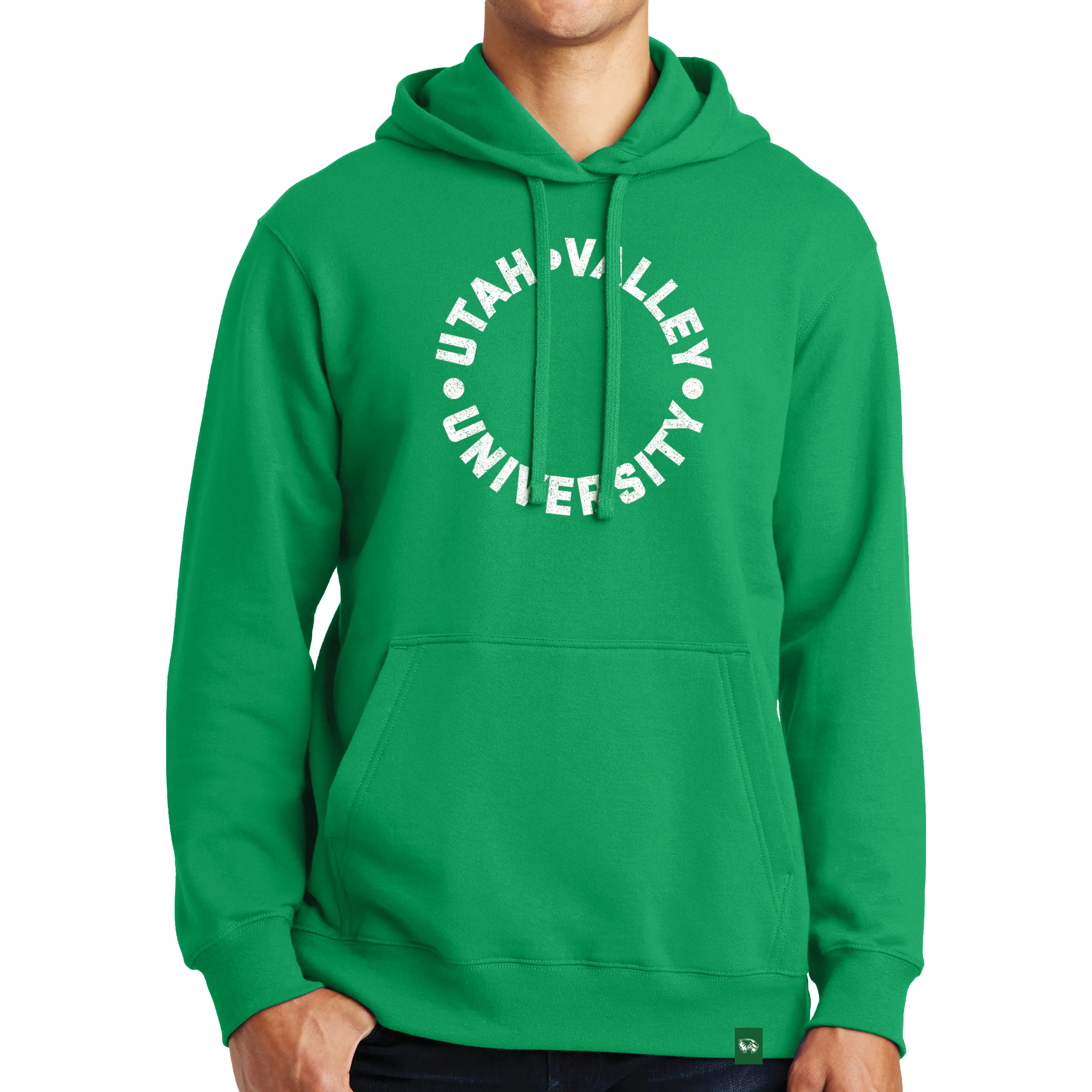 Port & Company Fan Favorite Fleece Pullover Hooded Sweatshirt- UVU Distressed