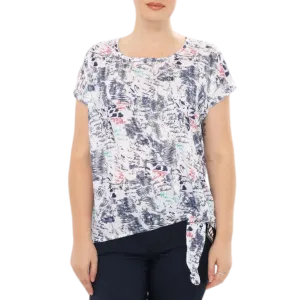Print Top Tie Knot Hem