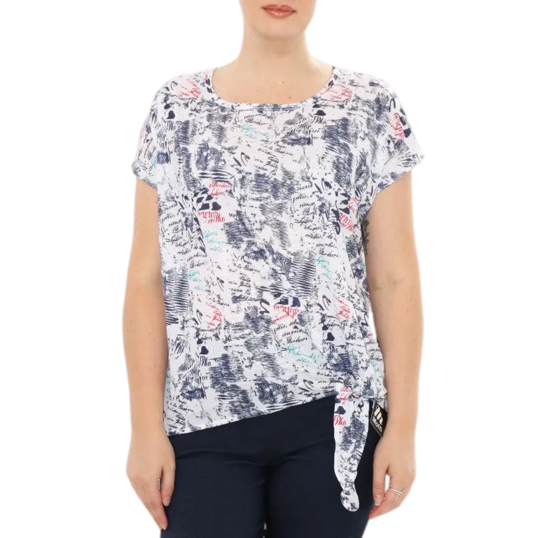 Print Top Tie Knot Hem